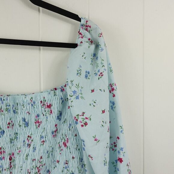 Bar III Womens Floral Smocked Romantic Dress Large - Picture 6 of 12